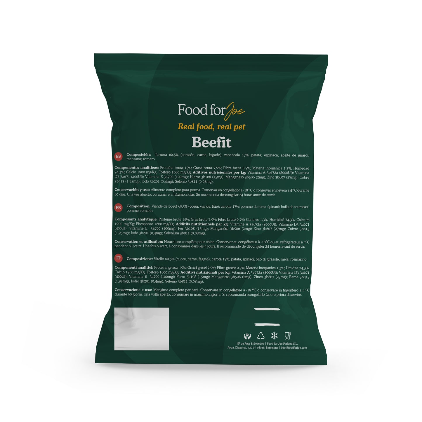 Beefit - menú de ternera para perros 400g