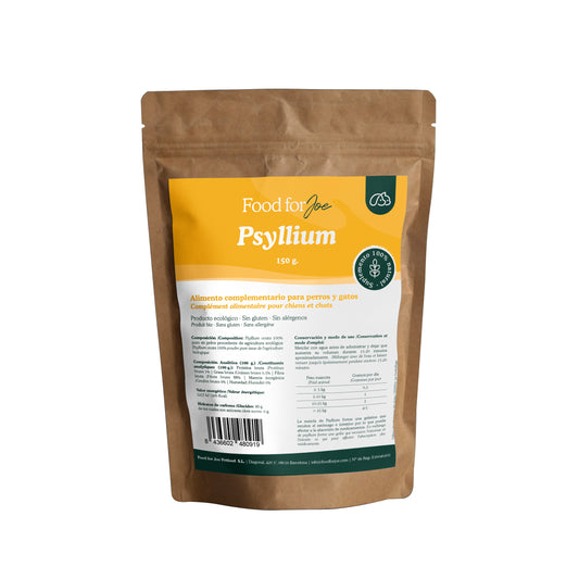 Cáscara de psyllium en polvo - Suplemento 100% natural para perros y gatos