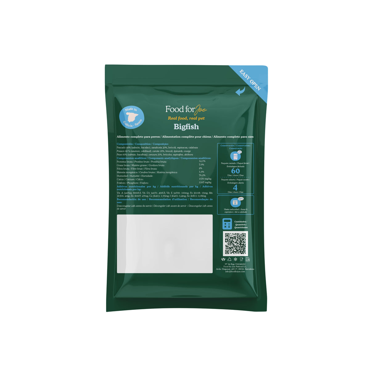 Bigfish - menu de peixe para cães 800g