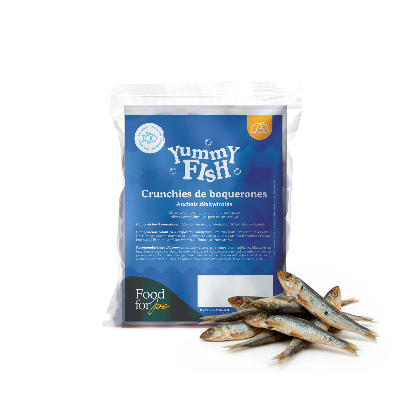 YUMMY FISH - Crunchies de boquerones - Snack 100% natural