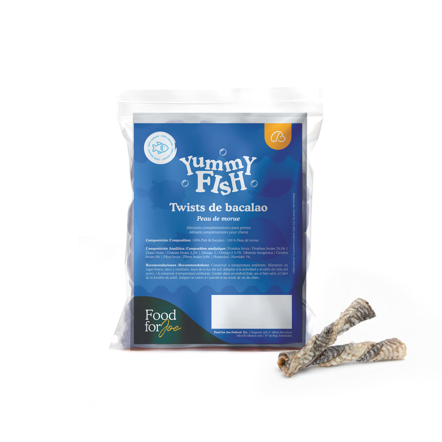 YUMMY FISH - Twists de bacalao - Snack 100% natural