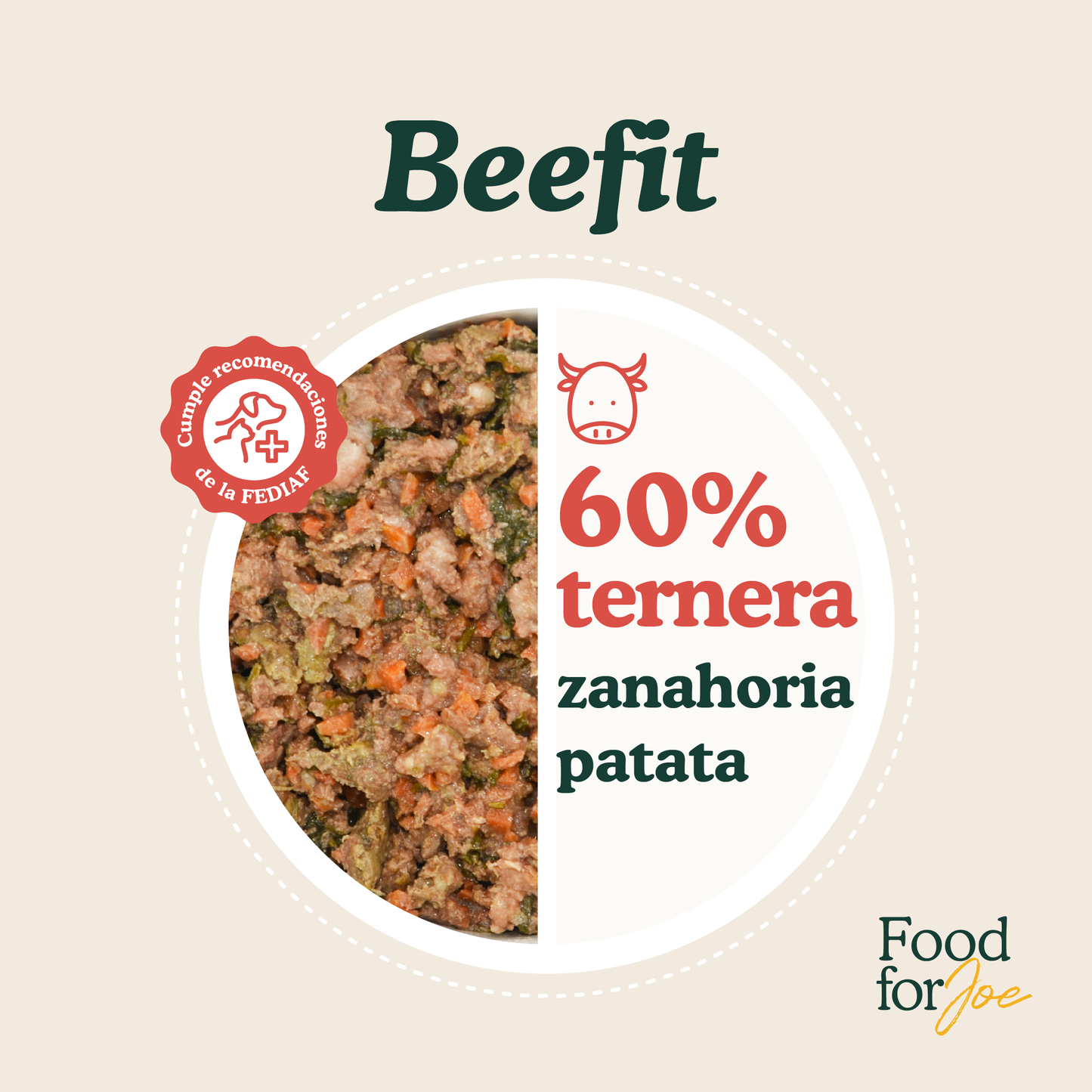 Beefit - menú de ternera para perros 800g