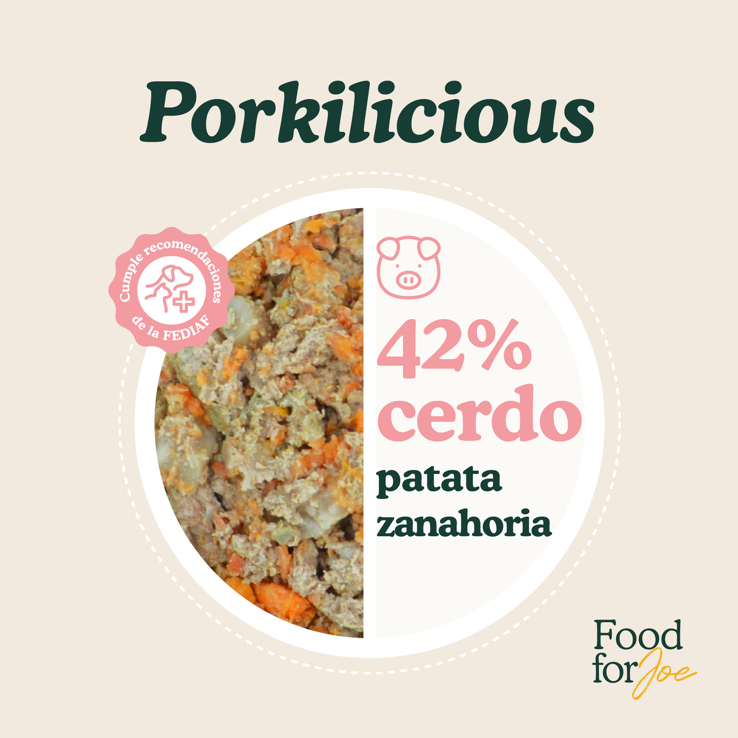 Porkilicious - menú de cerdo para perros 800g