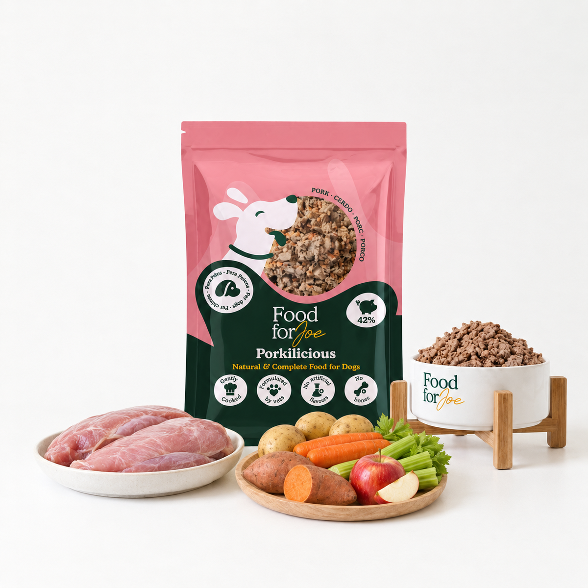 Porkilicious - menú de cerdo para perros 200g