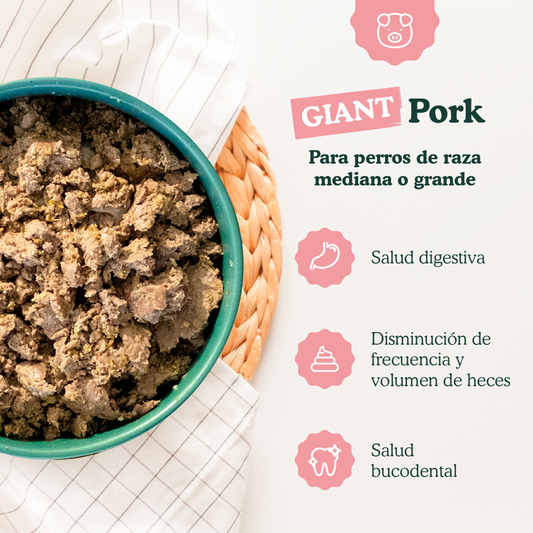 Giant Cerdo 1200 gr - Receta de cerdo para perros medianos y grandes