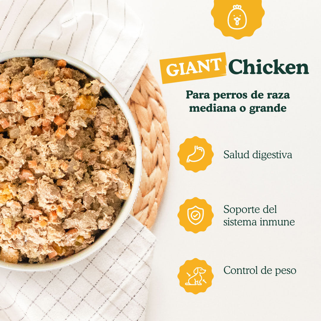 Giant Pollo 1200 g - Receita de frango para cães de porte médio e grande