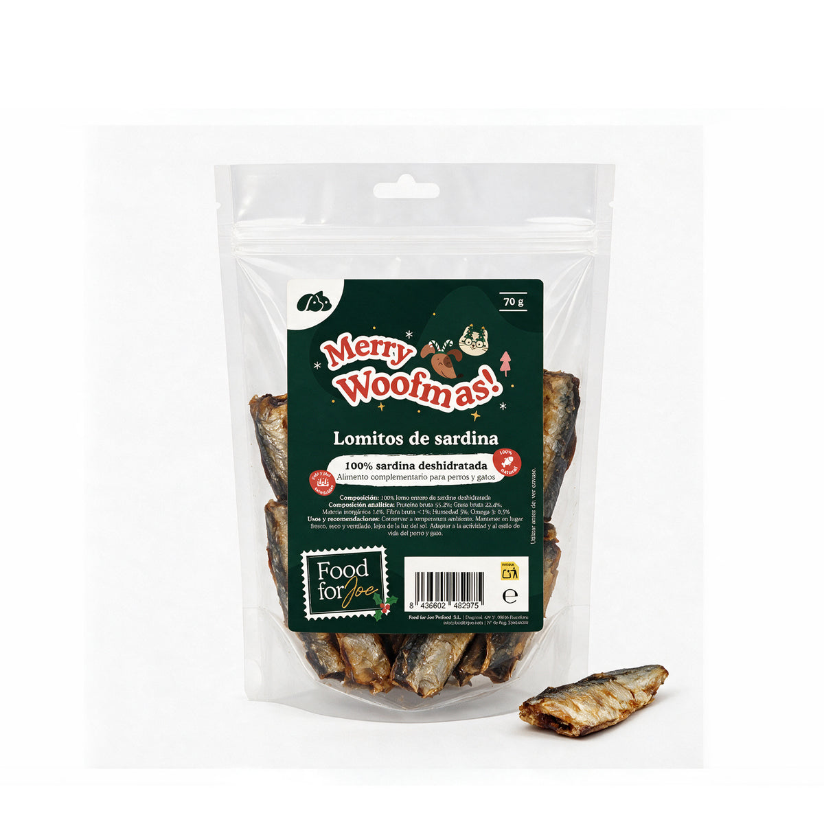 Snack Natalício - Lombo de sardinha 100% - 70g