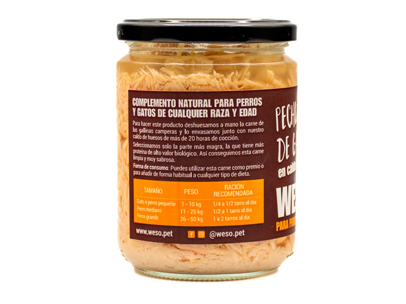 Peito de galinha em caldo para cães e gatos - 400 ml